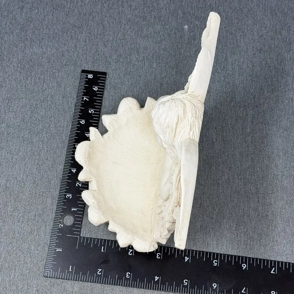 Vintage Cherub Angel Wall Mount Bird Bath Garden Decor Soap Dish Ivory Resin